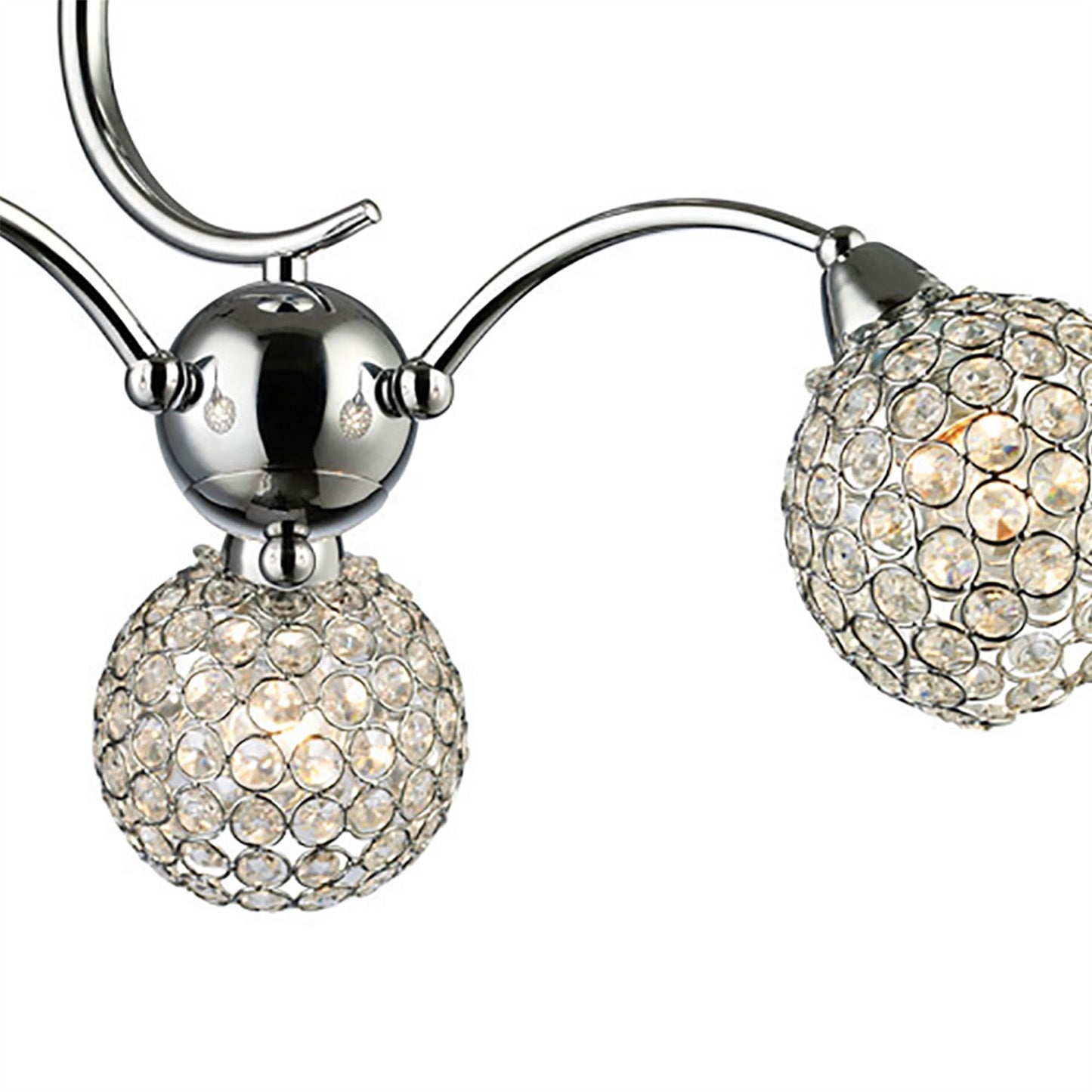 Diyas Escado 56cm Semi Flush 3 Light E14 Polished Chrome/Crystal