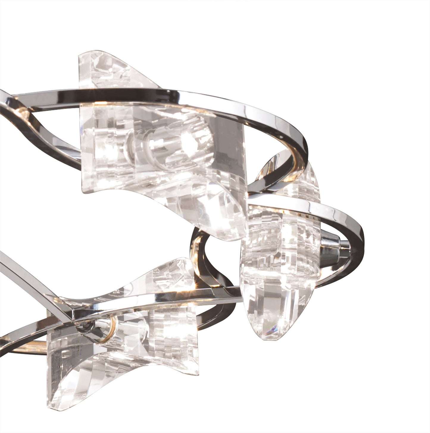 Mantra M0888 Kromo Telescopic 8 Light G9 Round, Polished Chrome