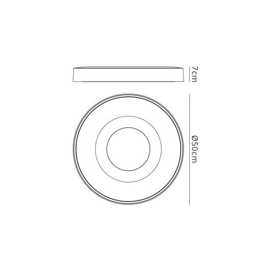 Mantra Coin 50cm Round Ceiling 80W LED with Remote Control 2700K-5000K, 3900lm, Sand Brown, 3yrs Warranty Ceiling