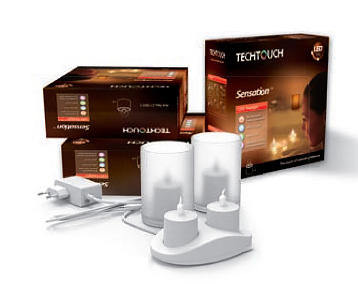 Techtouch Sensation LED Tealight Kit 2x0.1W, 16lm, 3000K (White Finish), 3yrs Warranty