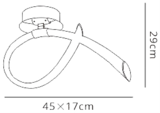 Mantra Armonia Semi Flush Small Loop, 18W LED, 3000K, 1350lm, Polished Chrome/Frosted Acrylic, 3yrs Warranty Ceiling