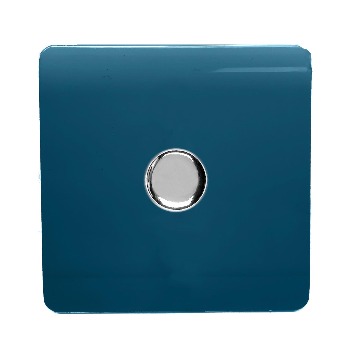 Trendi 1 Gang 2 Way 150w LED Dimmer Screwless 10 Amp Wall Light Switch in Ocean Blue - ART-LDM150WOB