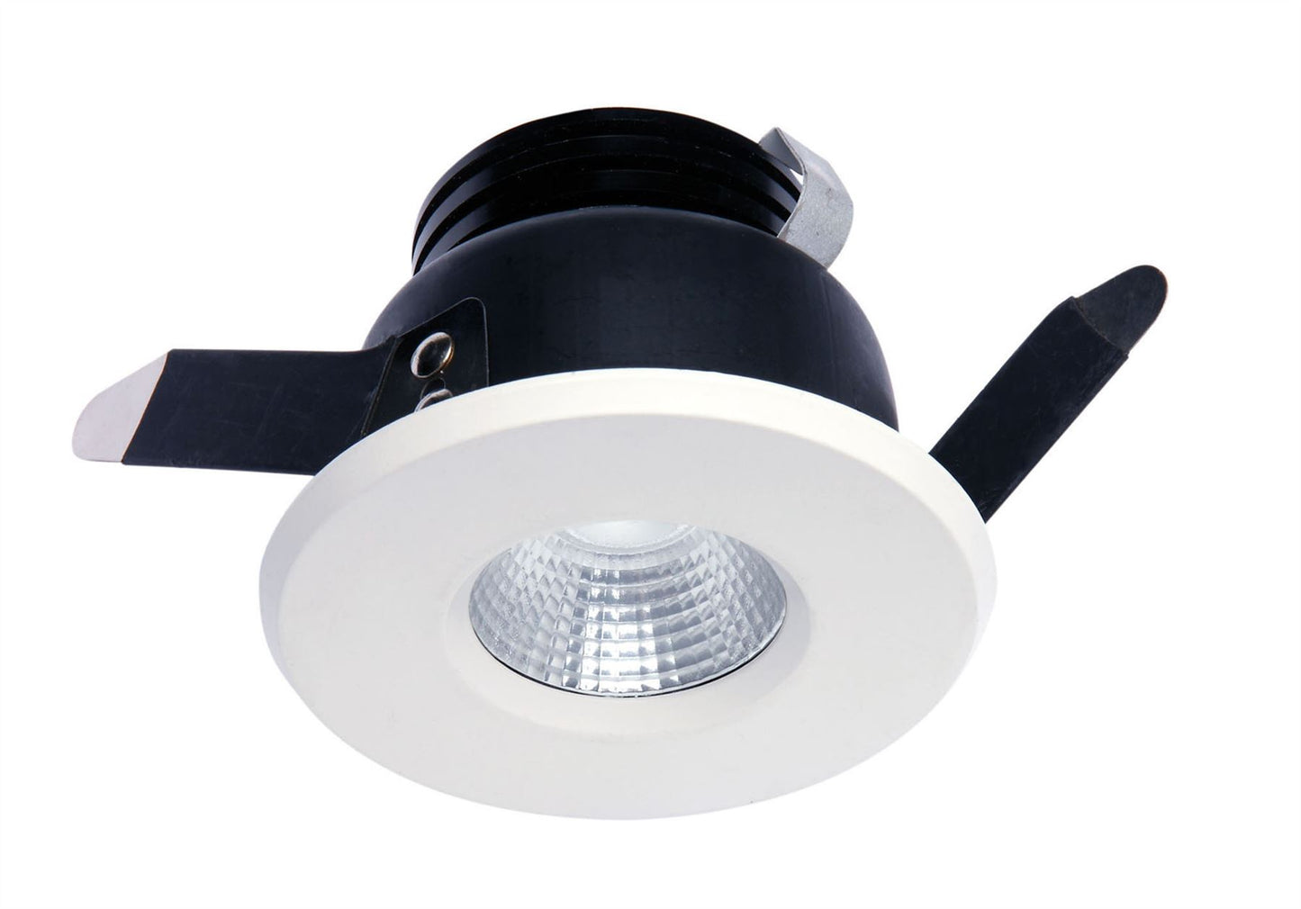 Mantra Fusion Cies Downlight 8.4cm Round 7W COB LED 3000K, 590lm, IP54, Matt White, Driver Included, 3yrs Warranty