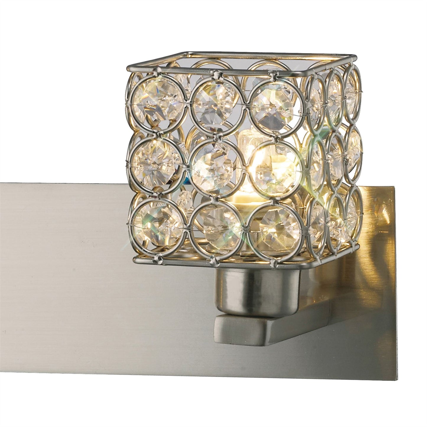 Diyas Elsa Wall Light 2 Light G9 Satin Nickel/Crystal