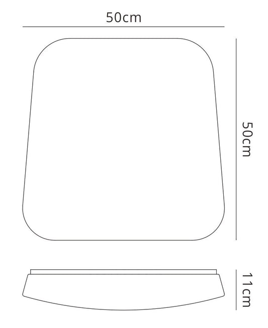 Mantra Fusion M3765 Quatro Ceiling/Wall 28W Large LED 3000K, 2800lm, White Acrylic, 3yrs Warranty - M3765 Ceiling