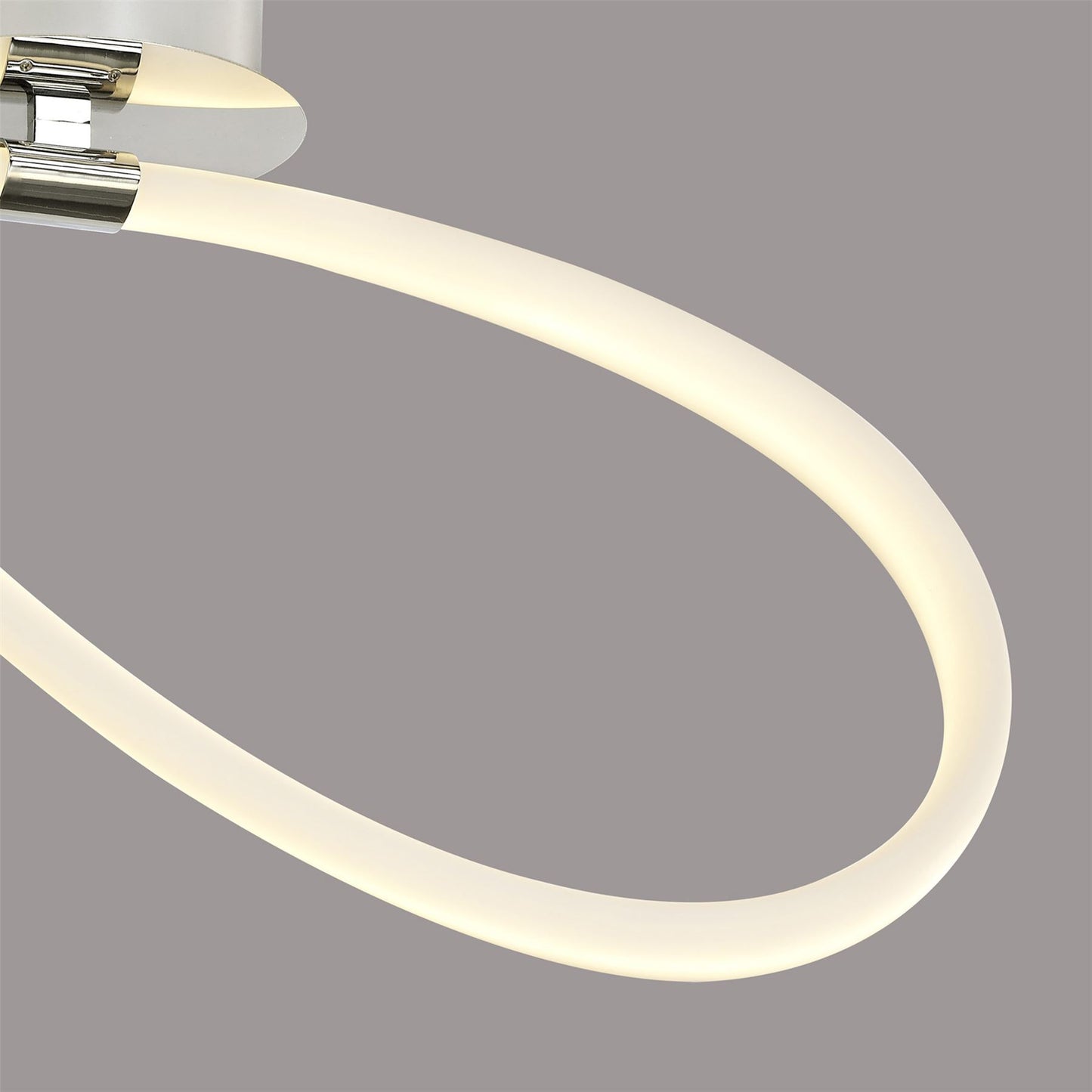 Mantra Armonia Semi Flush Medium Loop, 25W LED, 3000K, 1875lm, Polished Chrome/Frosted Acrylic, 3yrs Warranty Ceiling