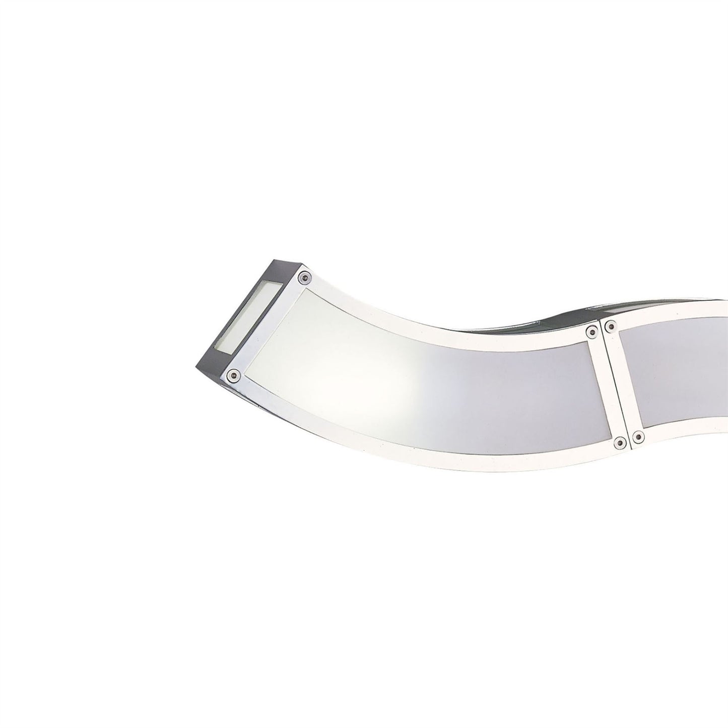 Mantra M0394 Duna E27 Wall Light 2 Light E27, Polished Chrome/White Acrylic
