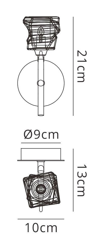 Mantra Iku Wall Light Switched 1 Light G9, Satin Nickel