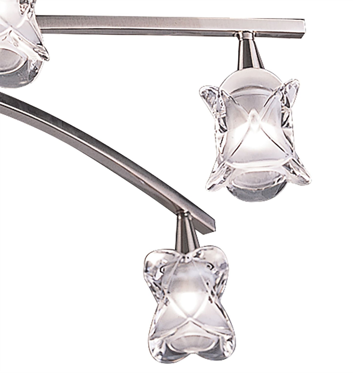Mantra Rosa 82cm Del Desierto Telescopic Pendant 8 Light G9, Satin Nickel
