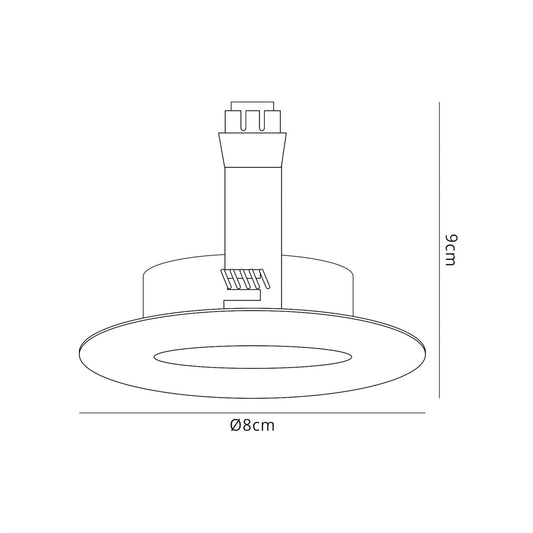 Deco Hudson GU10 Fixed Downlight White (Lamp Not Included), Cut Out: 60mm