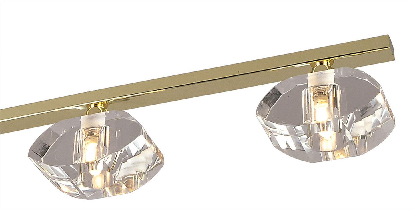 Mantra Alfa Linear Bar 3 Light G9, Polished Brass