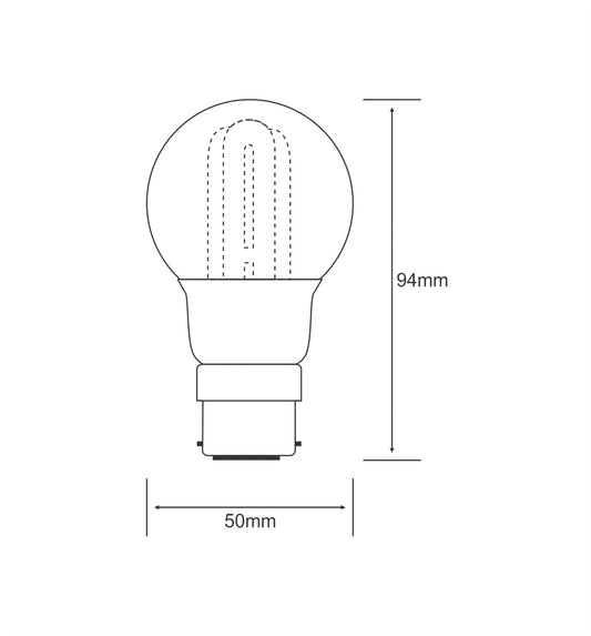 Luxram Extra Mini Sup Ball Extra Mini Supreme Ball B22 7W 2700K Compact Fluorescent Compact