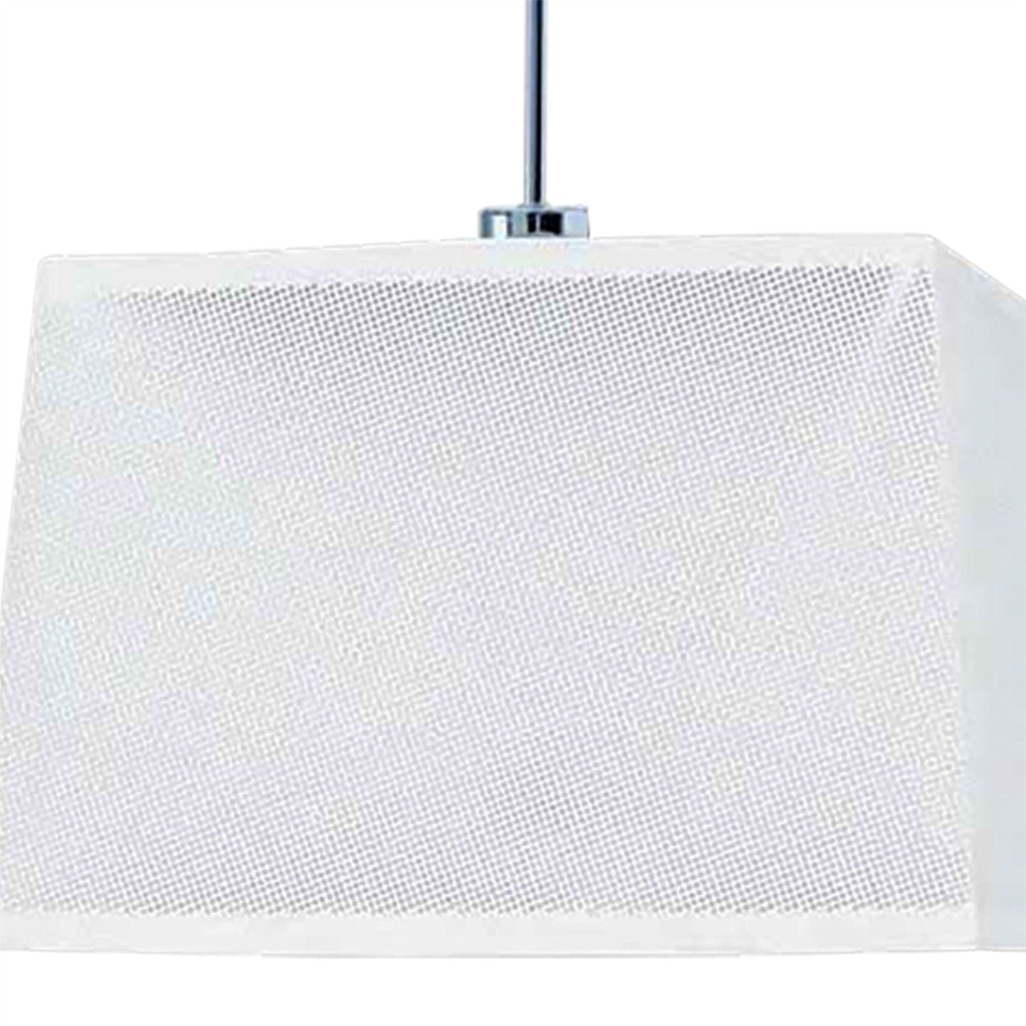 Mantra M5300 Habana Telescopic Square Pendant 1 Light WITHOUT SHADE E27, Matt White/Polished Chrome