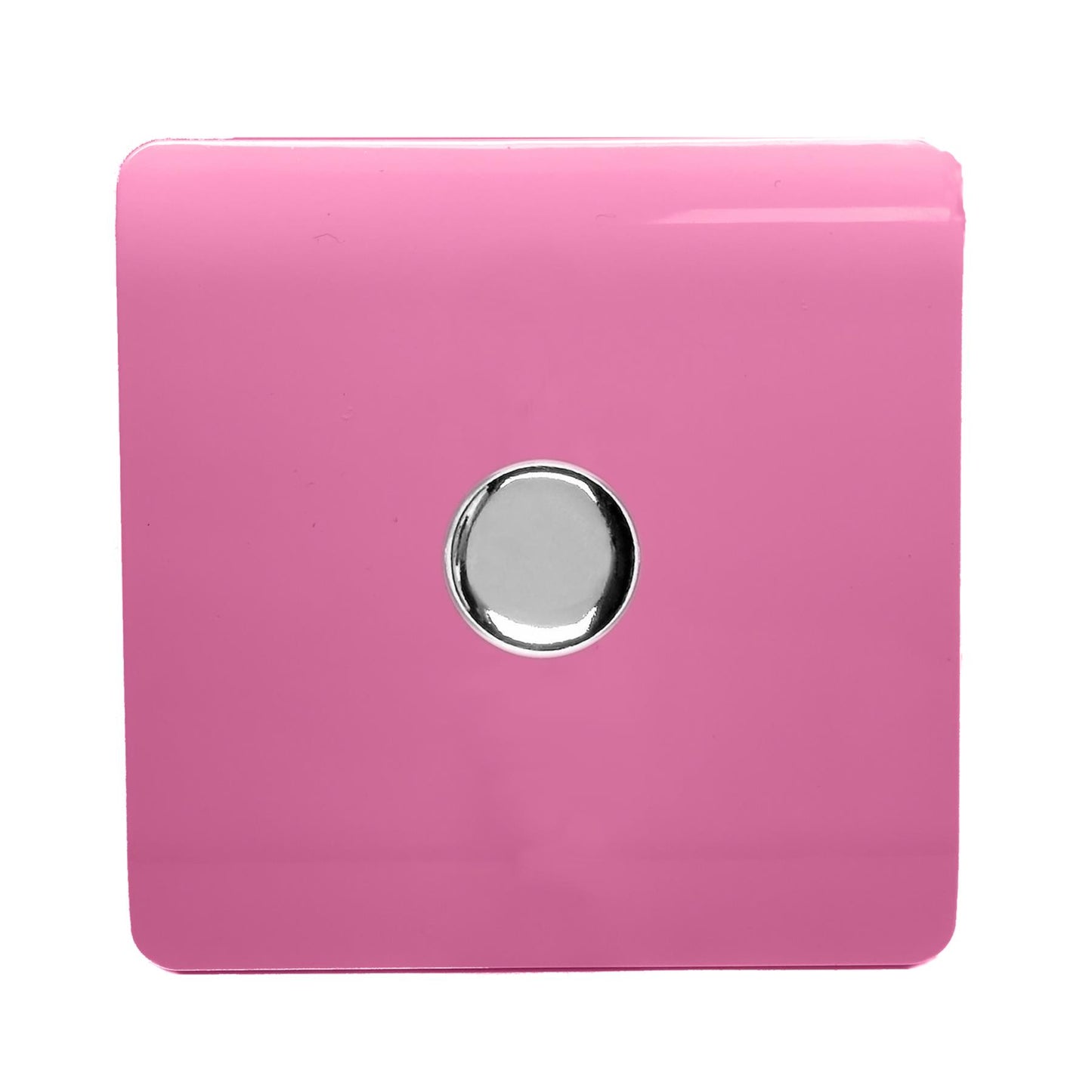Trendi 1 Gang 2 Way 150w LED Dimmer Screwless 10 Amp Wall Light Switch in Candy Pink- ART-LDM150WPK