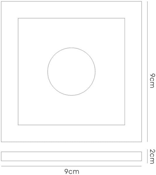Diyas Crystal Downlights Crystal Downlight Deep Square Rim Only White Wine, IL30800 REQUIRED TO COMPLETE THE ITEM, Cut Out: 62mm
