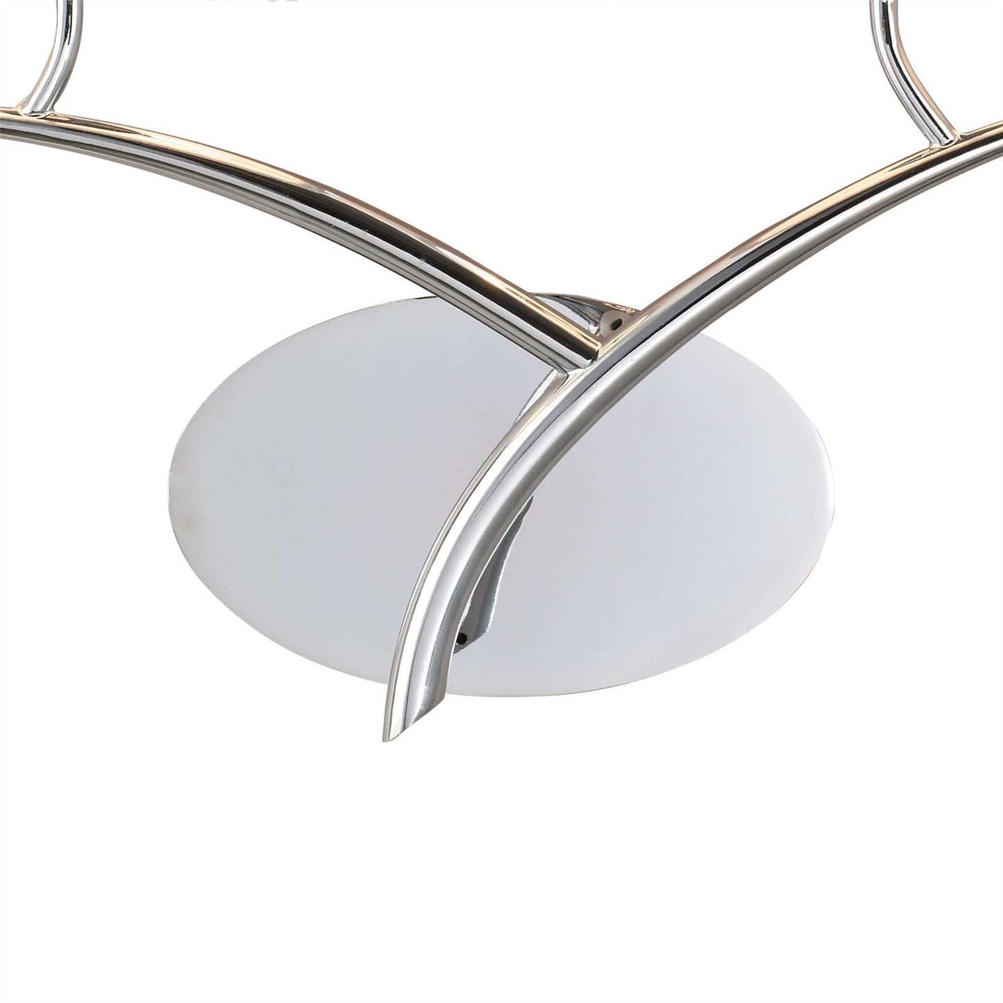 Mantra Eve Wall Light Switched 2 Light E27, Polished Chrome with White Oval Shades