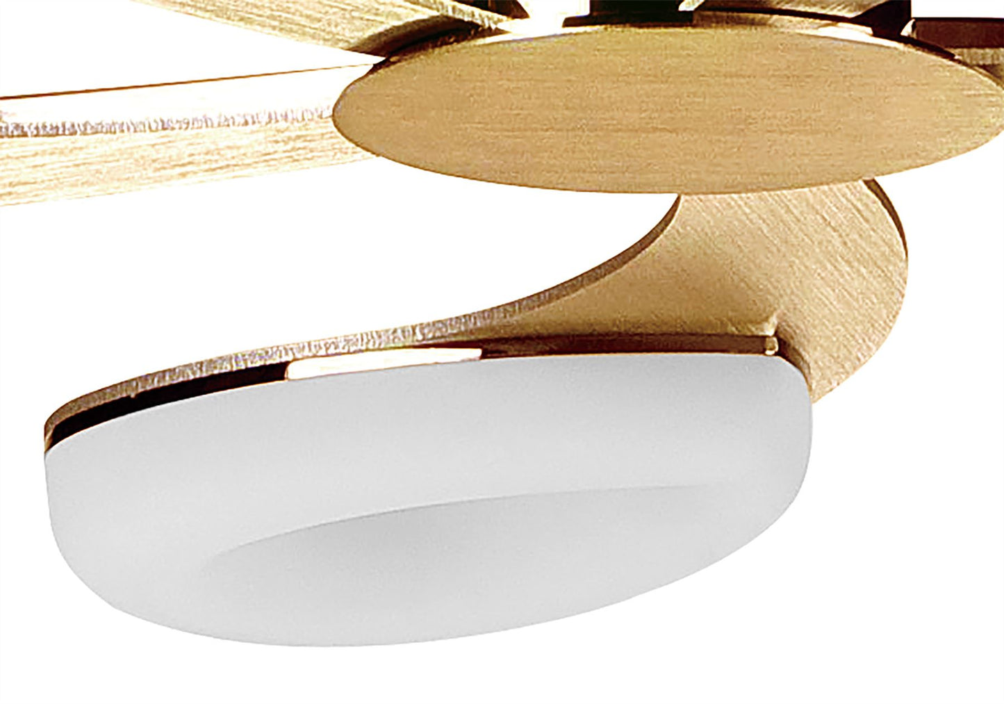Mantra Fusion Juno 65cm Telescopic 5 Light 30W LED 3000K, 2700lm, Satin Gold/Frosted Acrylic/Gold, 3yrs Warranty