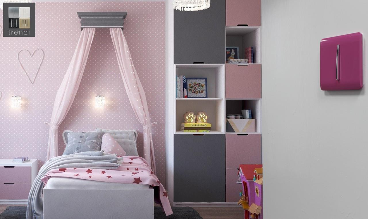 Trendi Artistic Modern Glossy Home Automation Switch Pink