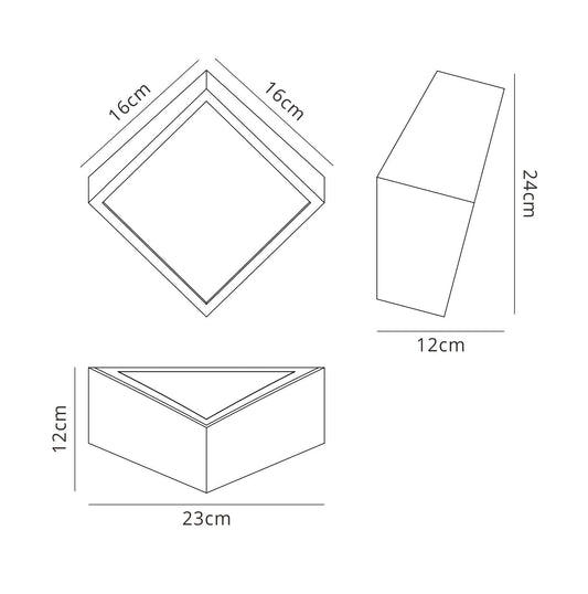 Mantra M5481 Mini Wall Light Square 2x5W G9 LED (not incl.), Matt White