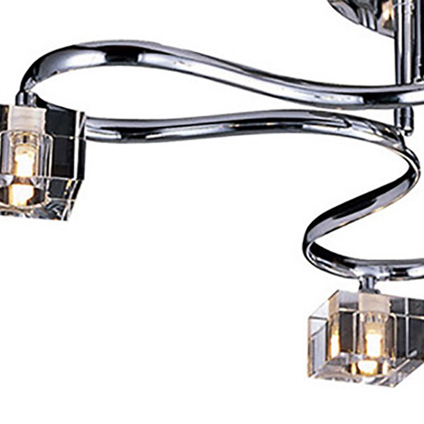 Diyas Sisco 69cm Semi Flush Round 4 Light G9 Polished Chrome