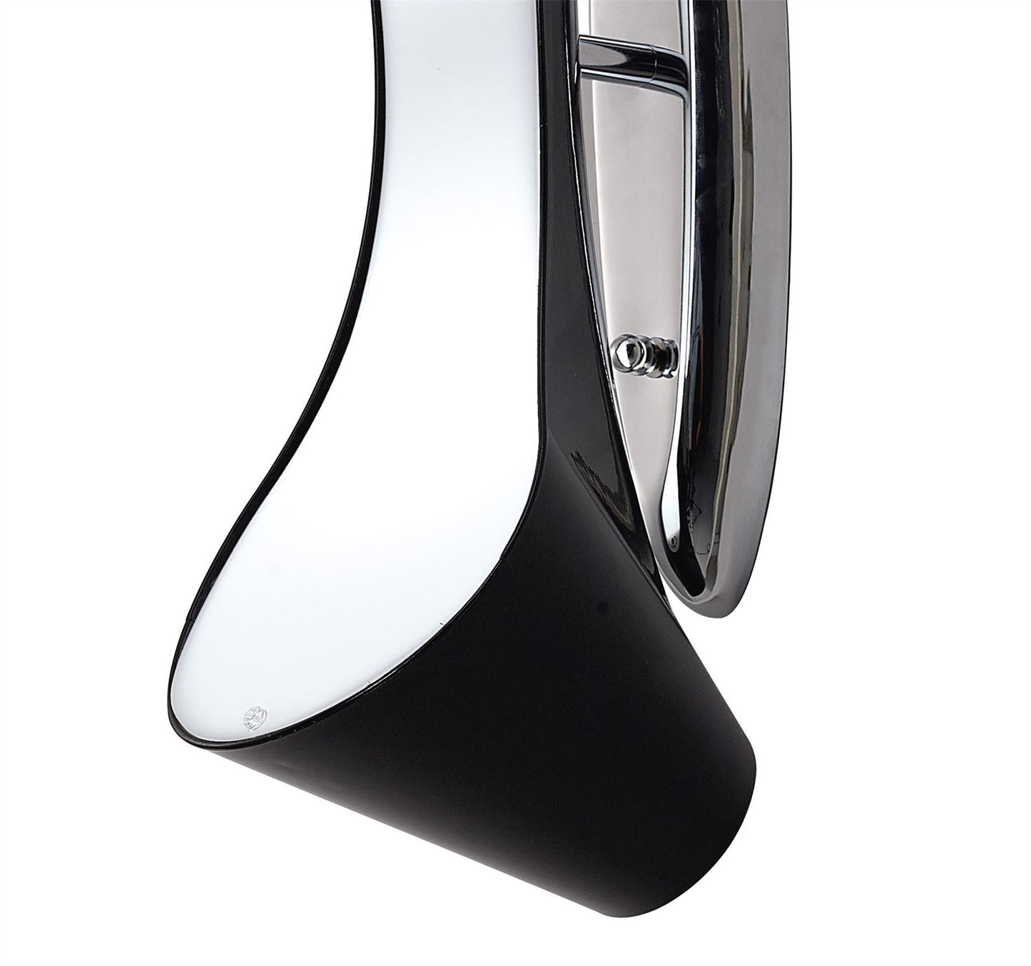 Mantra M1554 Ora Wall Light 2 Light E27, Gloss Black/White Acrylic/Polished Chrome