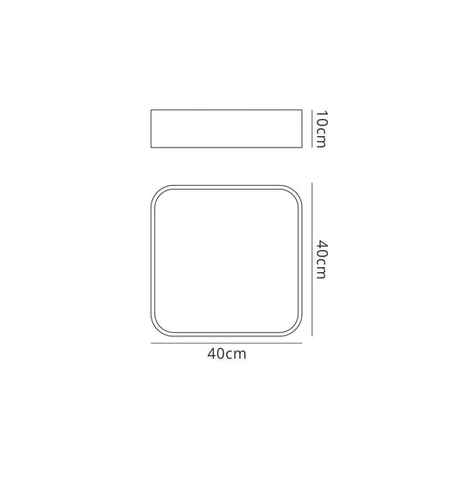 Mantra Fusion M5502 Cumbuco Flush 40cm Square, 2100lm, 35W LED 4000K White/ Acrylic, 3yrs Warranty - M5502 Ceiling
