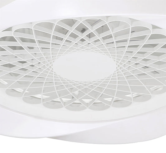 Boreal 62cm 70W LED Dimmable Ceiling Light With Built-In 35W DC Reversible Fan, White Finish C/W Remote Control, 4200lm
