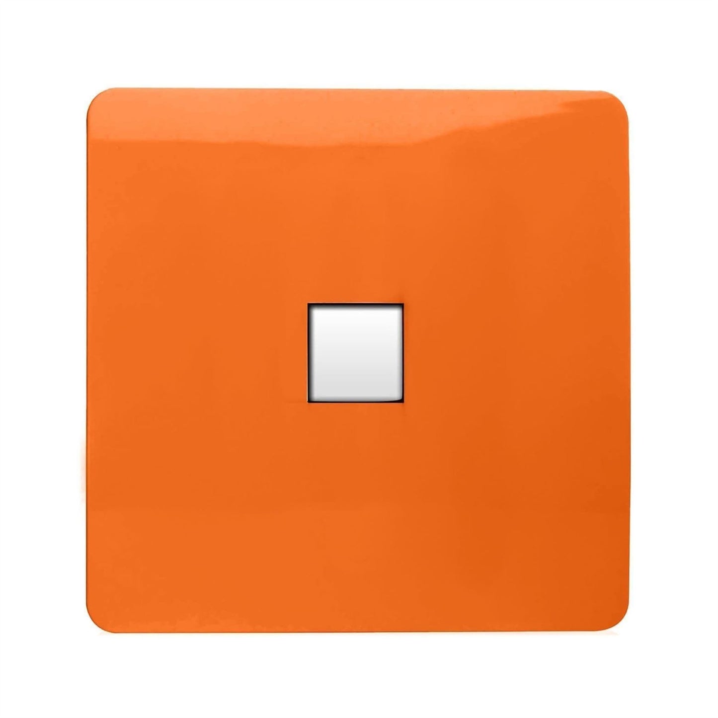 Trendi Switch 1 Gang RJ45 Cat 6 Modern Designer PC Ethernet Socket in Orange