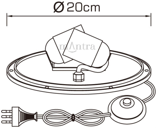 Mantra Huevo E27 Plate 2 Light CFL Indoor with Foot Switch, White