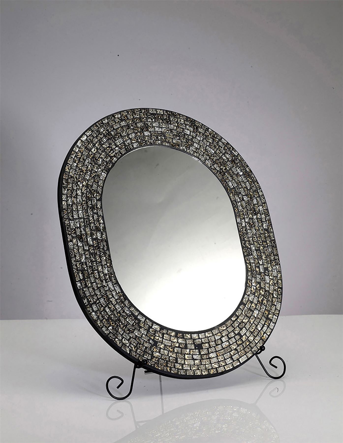 Diyas Home (DH) Celeste Mosaic Mirror Polished Chrome Mosaic