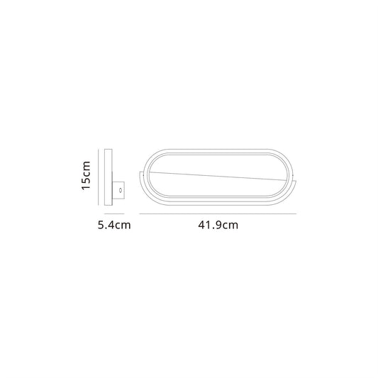 Mantra Marmol Wall Light Oval, 20W LED, 3000K, 1800lm, White Marble/White, 3yrs Warranty