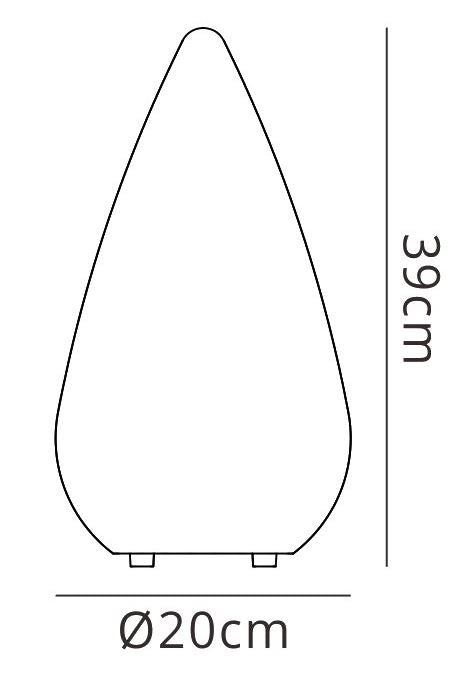 Mantra M1495 Palma Table Lamp Induction LED RGB Outdoor IP44, Opal White