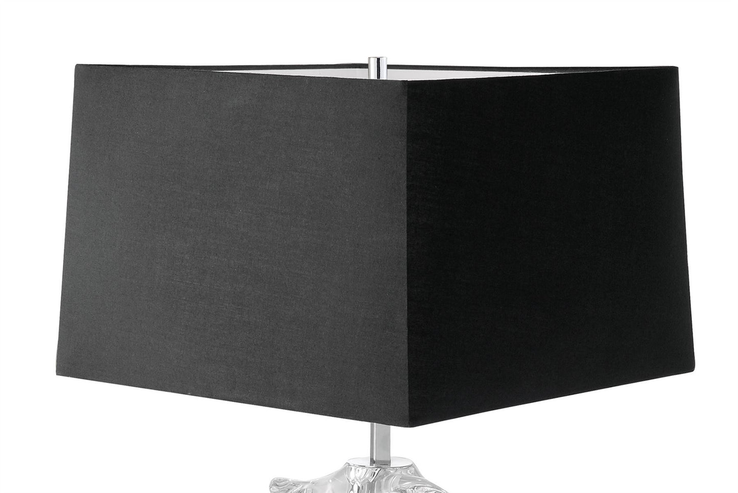 Mantra M0793 Akira Table Lamp 2 Light E27, Polished Chrome with Black Shade