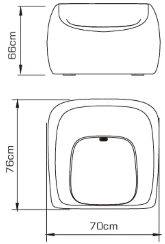 Mantra Pao Small Sofa No Light Outdoor, Opal White Item Weight: 16.3kg