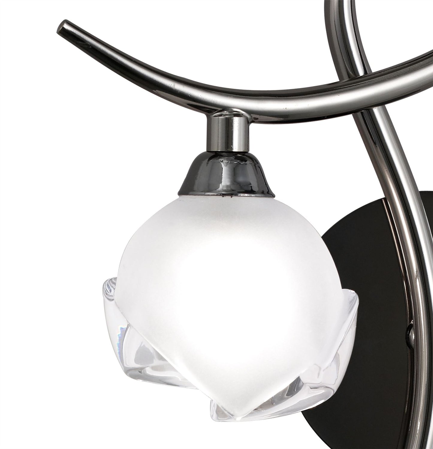 Mantra Fragma Wall Light Left Switched 1 Light G9, Black Chrome