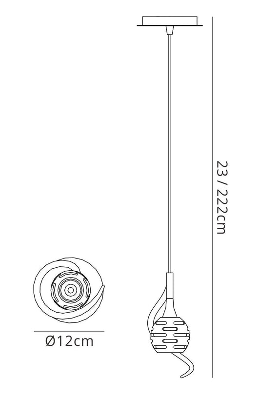 Mantra M0084 Dali Pendant 1 Light G9, Polished Chrome