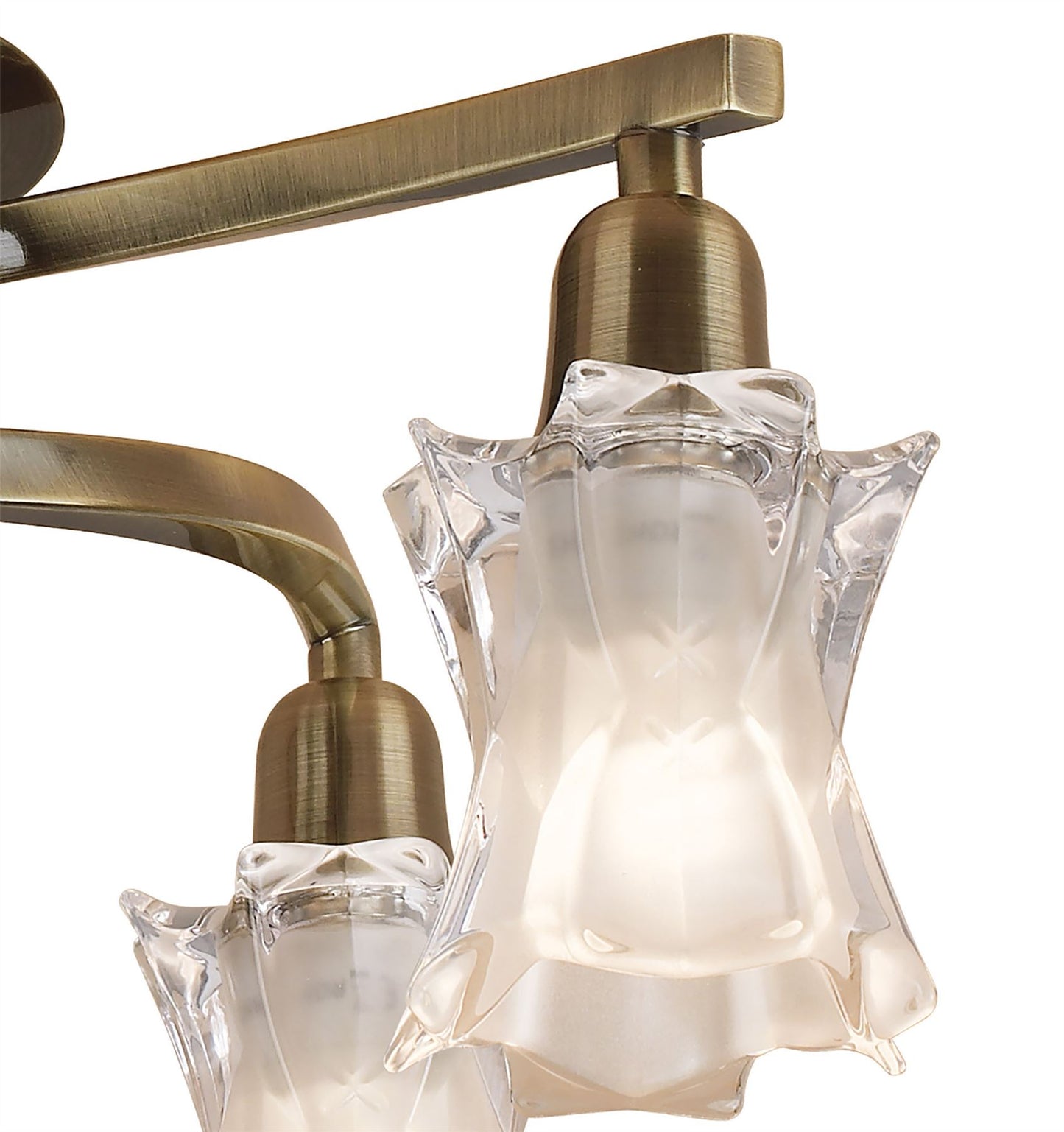 Mantra Alaska GU10 40cm Ceiling 4 Light L1/SGU10, Antique Brass, CFL Lamps INCLUDED