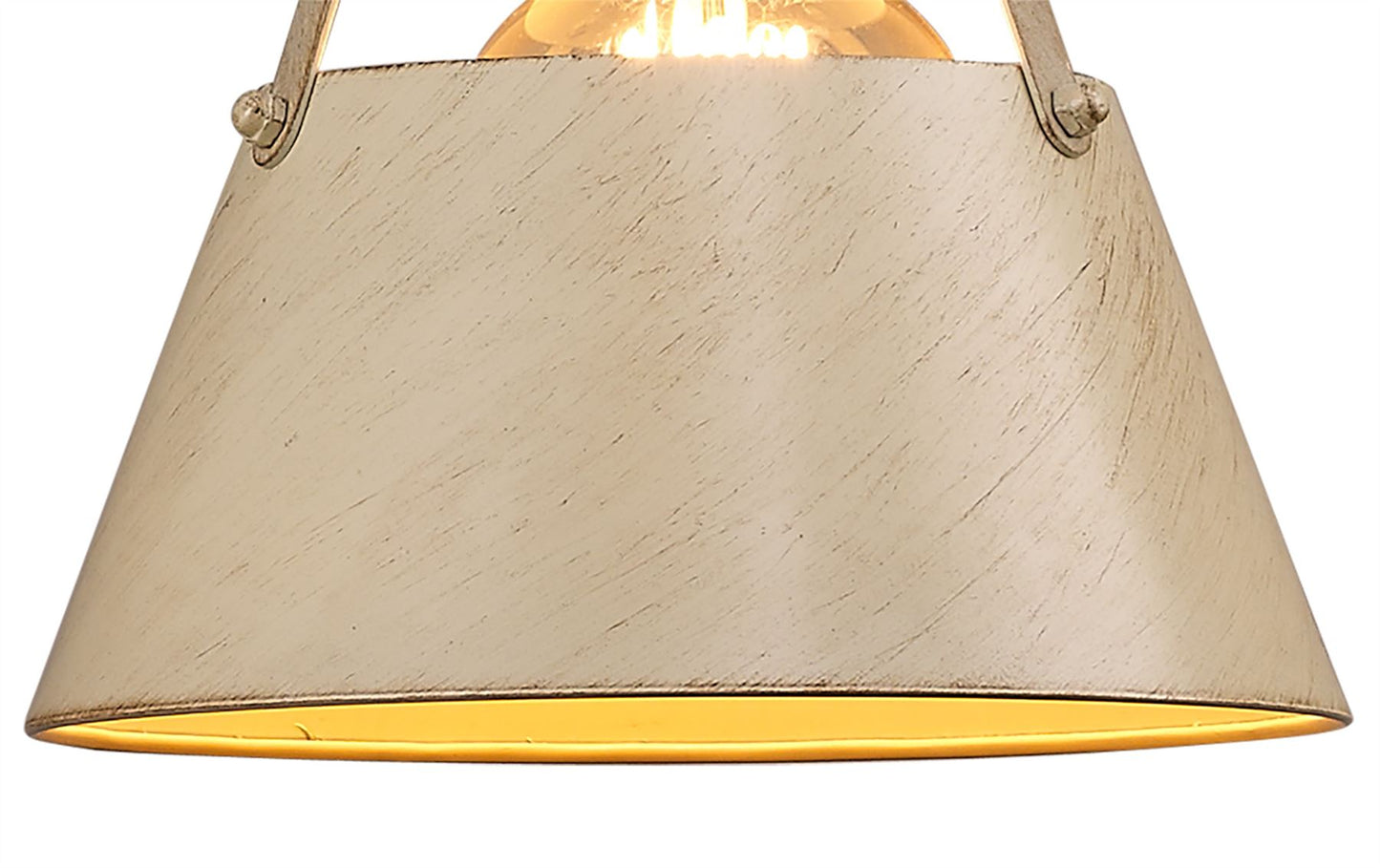 Mantra M5432 Industrial Ceiling 1 Light 40W E27 SSand Metal, Beige Belt