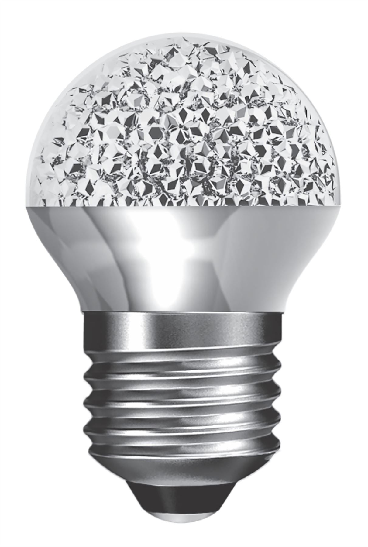 Luxram Kaleido LED Ball E27 Dimmable 3.5W Warm White 3000K, 250lm, Chrome Finish, 3yrs Warranty Crystal