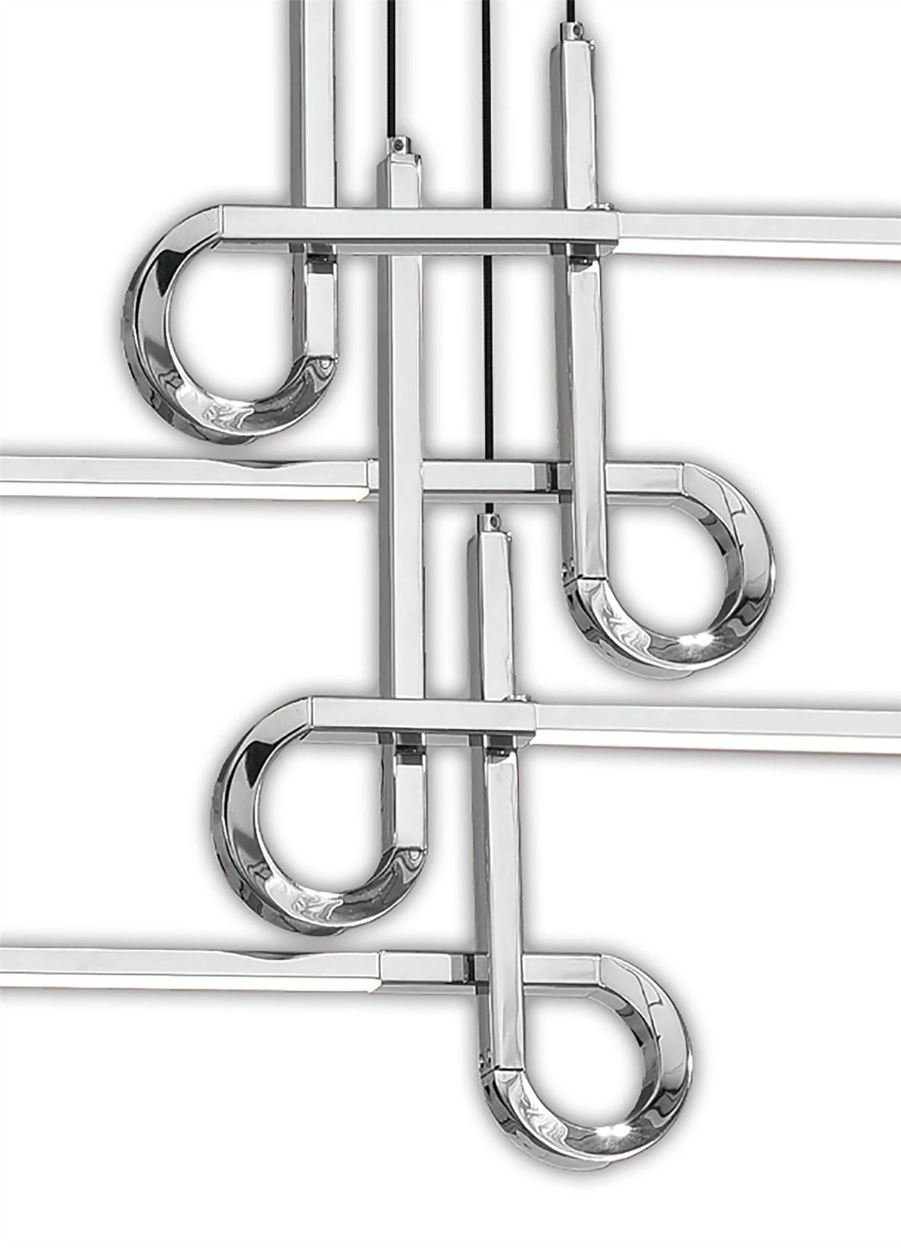 Mantra M6121 Cinto Pendant 42W LED, 3000K, 3360lm, Polished Chrome, 3yrs Warranty