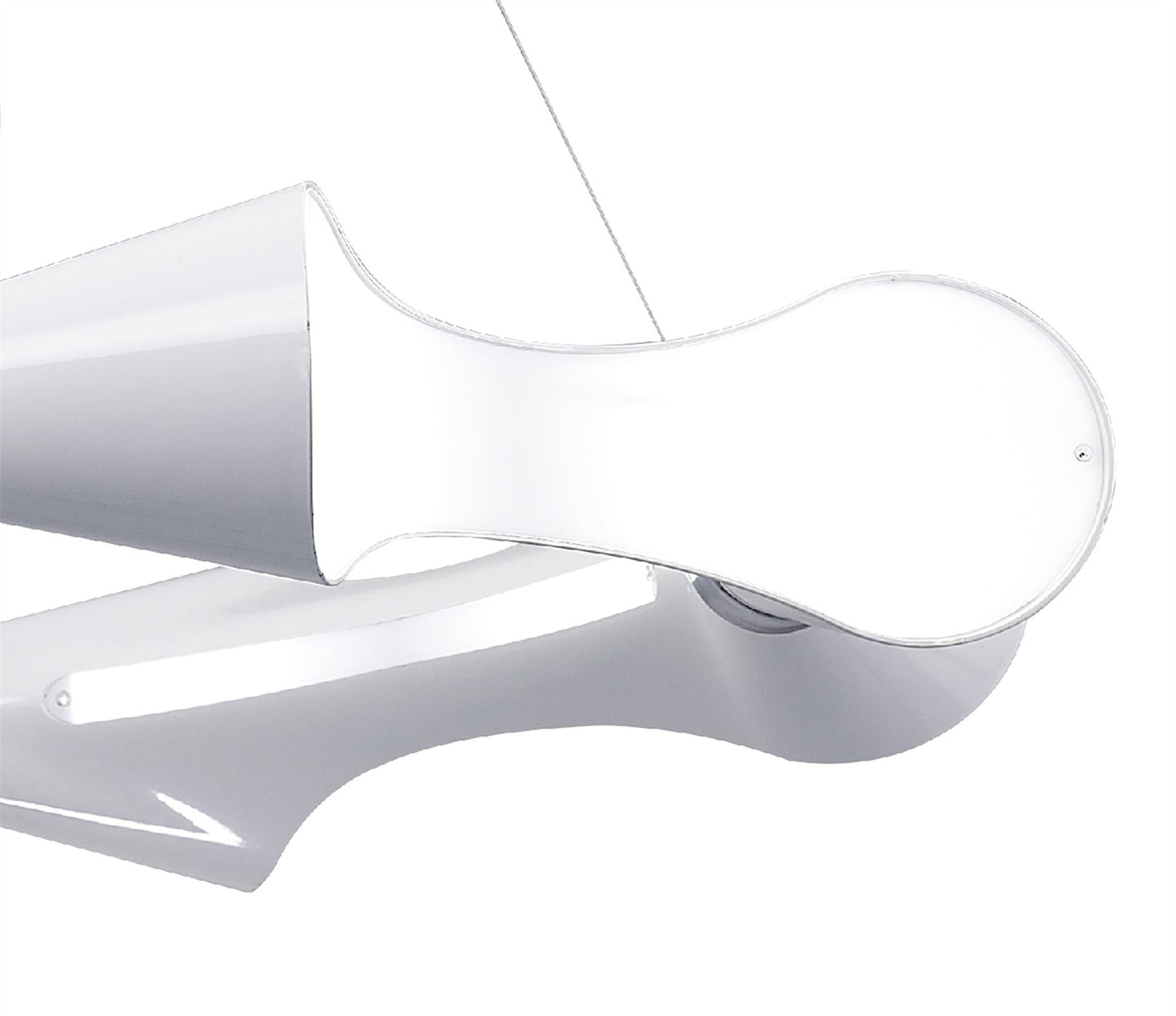 Mantra M1541 Ora Pendant 8 Flat Round Light E27, Gloss White/White Acrylic/Polished Chrome