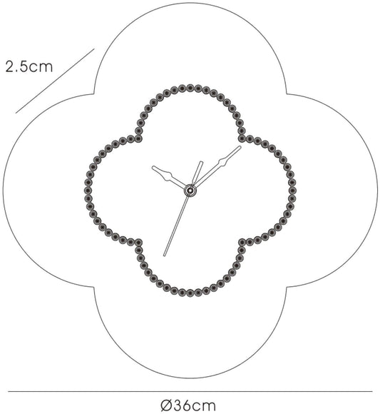 Diyas Home (DH) Infinity Flower Clock Red/White Wall