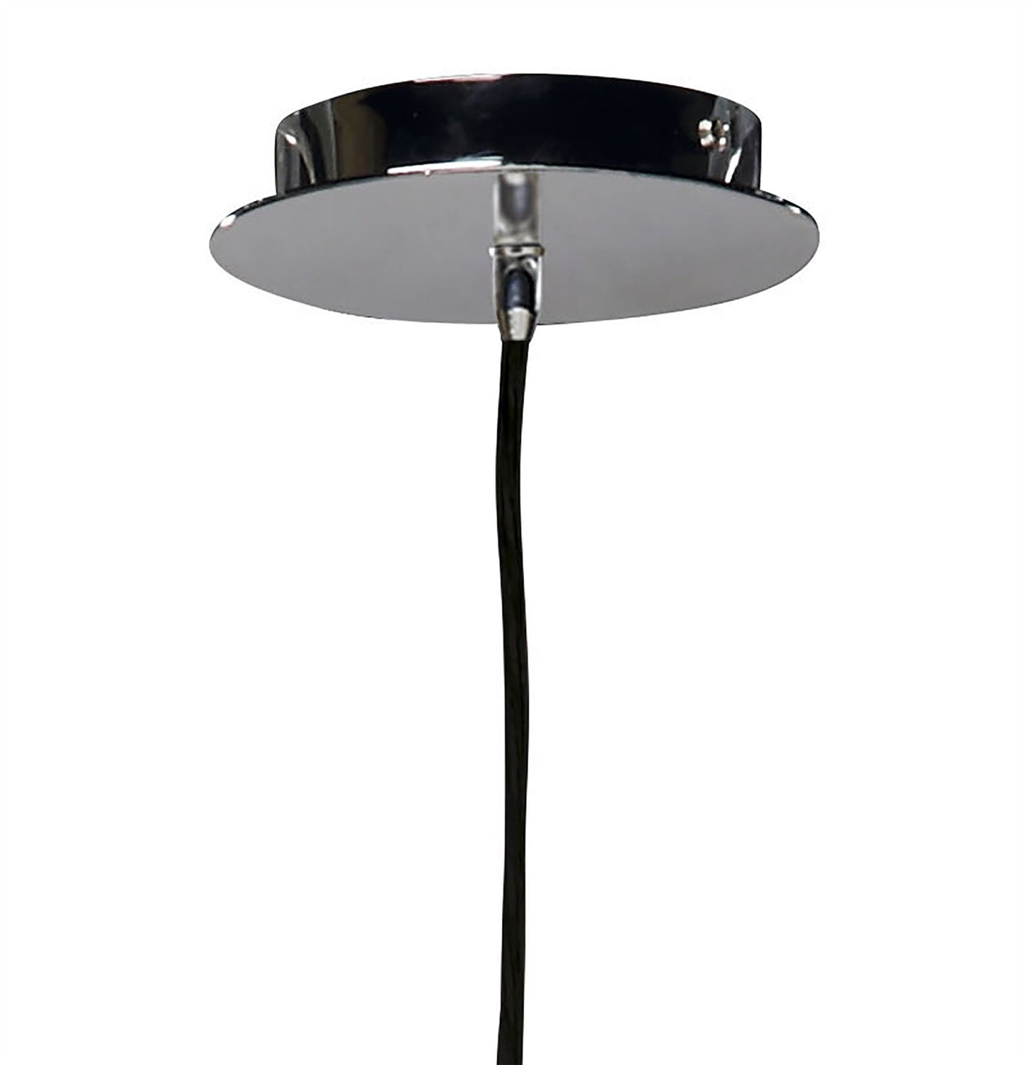 Mantra Lupin 25cm Pendant 1 Light E27, Gloss White/White Acrylic/Polished Chrome, CFL Lamps INCLUDED