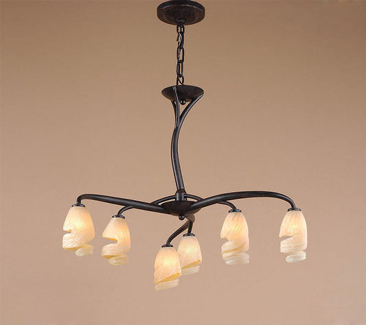 Mantra Forest 60cm Pendant 3 Arm 6 Light G9, Brown/Black Oxide