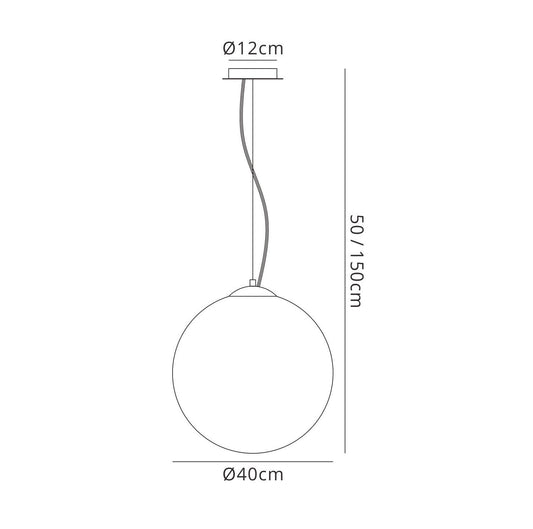 Mantra Fusion Fusion M5711 Bola Pendant 40cm Round 1 x E27, Chrome