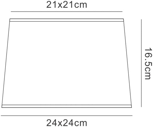 Mantra M5325 Habana Black Square Shade 240/240x 165mm, Suitable for Table Lamps