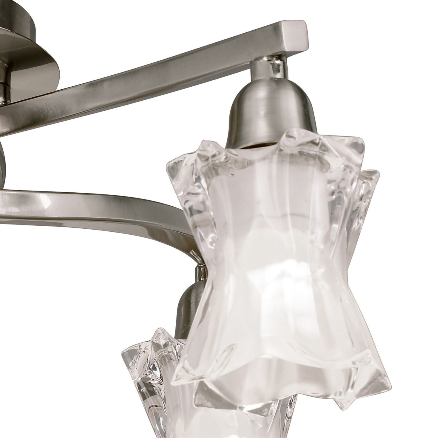 Mantra Alaska GU10 40cm Ceiling 4 Light L1/SGU10, Satin Nickel, CFL Lamps INCLUDED