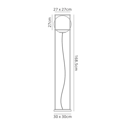 Mantra Desigual Large Floor Lamp, 1 Light E27, Matt Black