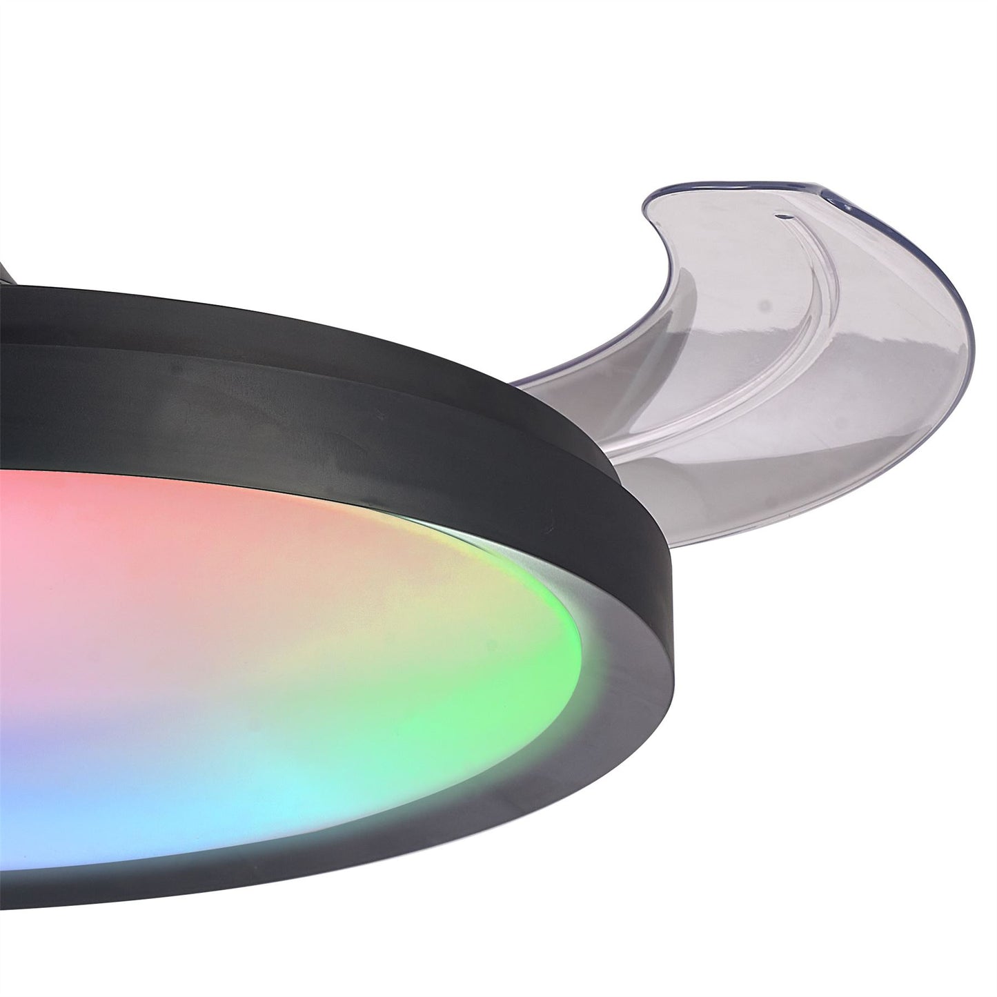 Siberia 50W LED Dimmable White/RGB Ceiling Light With Built-In 30W DC Fan, 3000-6500K Remote Control, 3200lm, Black, 5yrs Warranty