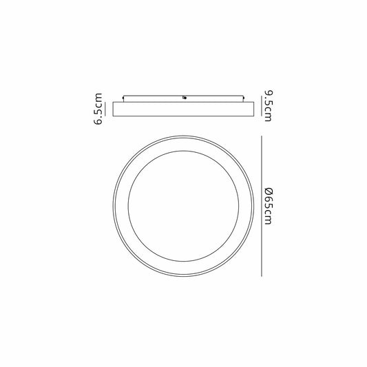 Mantra Fusion Niseko Ring Ceiling 65cm 48W LED, 3000K, 3900lm, Gold, 3yrs Warranty Ceiling